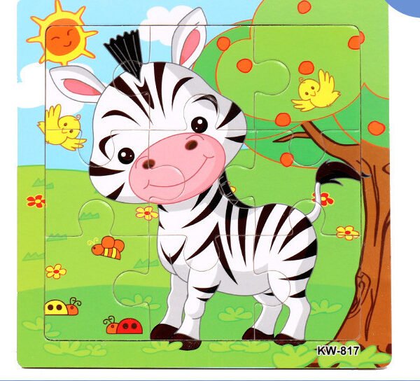 Wooden Puzzle Animals Jigsaw Puzzle Early Childhood Parent-child Toys