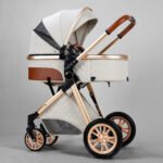 Lightweight Folding Two Way Shock Absorbing Newborn Baby Stroller - Image 2