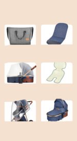 Lightweight Folding Two Way Shock Absorbing Newborn Baby Stroller - Image 8