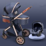 Lightweight Folding Two Way Shock Absorbing Newborn Baby Stroller - Image 9